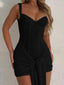 Luvoria | Corset Lace Mini Dress with Side Drape