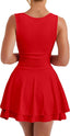 Arivelle | Square Neck Ruched Mini Dress
