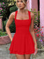 Arivelle | Square Neck Ruched Mini Dress