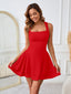 Arivelle | Square Neck Ruched Mini Dress