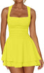 Arivelle | Square Neck Ruched Mini Dress