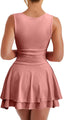 Arivelle | Square Neck Ruched Mini Dress