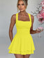 Arivelle | Square Neck Ruched Mini Dress