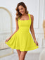 Arivelle | Square Neck Ruched Mini Dress