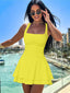 Arivelle | Square Neck Ruched Mini Dress