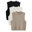 "Mila" Ribbed Knit Sleeveless Sweater