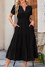 "Lunarelle" Tiered Cotton Midi Dress