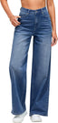 "Camryn" Wide-Leg Denim Trousers