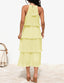 🌞 "Lola" Tiered Halter Dress