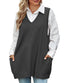 Novaira | Solid V-Neck Sweater Vest