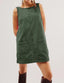 Clyora | Corduroy Overall Mini Dress with Pockets