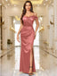 "Anastasia" Satin Off-Shoulder Gown