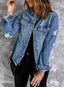 "Indie" Distressed Denim Shacket