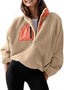 The "Cassie" Colorblock Fleece Pullover