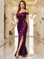 "Anastasia" Satin Off-Shoulder Gown