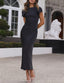 "Helena" Satin Midi Dress