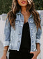 "Indie" Distressed Denim Shacket