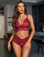 "Celeste" 3-Piece Lace Lingerie Robe Set