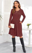 "Maeve" Knit Fit & Flare Dress