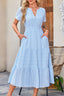 "Lunarelle" Tiered Cotton Midi Dress