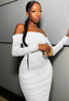 "Zara" One-Shoulder Ruched Mini Dress