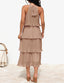 🌞 "Lola" Tiered Halter Dress