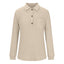 "Reese" Waffle-Knit Button Top