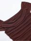"Jade" Ruched Off-Shoulder Gown