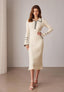 "Aurenza" Contrast Trim Knit Dress
