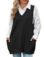 Novaira | Solid V-Neck Sweater Vest