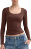 "Gigi" Square-Neck Sculpt Tee