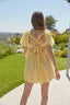 Mirelia | Babydoll Puff Sleeve Tie-Back Dress