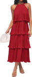 🌞 "Lola" Tiered Halter Dress