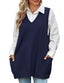 Novaira | Solid V-Neck Sweater Vest