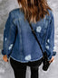 "Indie" Distressed Denim Shacket
