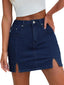 Reese | Split-Hem Denim Skort with Built-In Shorts