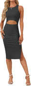 "Tessa" Cutout Midi Dress