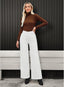 "Camryn" Wide-Leg Denim Trousers