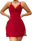Avaska | Women’s Lace Trim Slit Sleep Dress