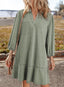 Dovanni | V-Neck Puff Sleeve Denim Babydoll Dress