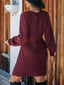 Novessi | Honeycomb Knit V-Neck Sweater Dress
