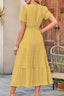 "Lunarelle" Tiered Cotton Midi Dress