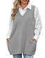 Novaira | Solid V-Neck Sweater Vest