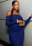 Velisse | Off-Shoulder Long Sleeve Ruched Party Mini Dress