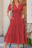 "Lunarelle" Tiered Cotton Midi Dress