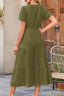 "Lunarelle" Tiered Cotton Midi Dress