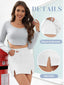 Reese | Split-Hem Denim Skort with Built-In Shorts