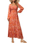Nivaro | Boho Floral Maxi Dress