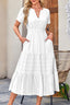 "Lunarelle" Tiered Cotton Midi Dress