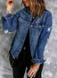"Indie" Distressed Denim Shacket